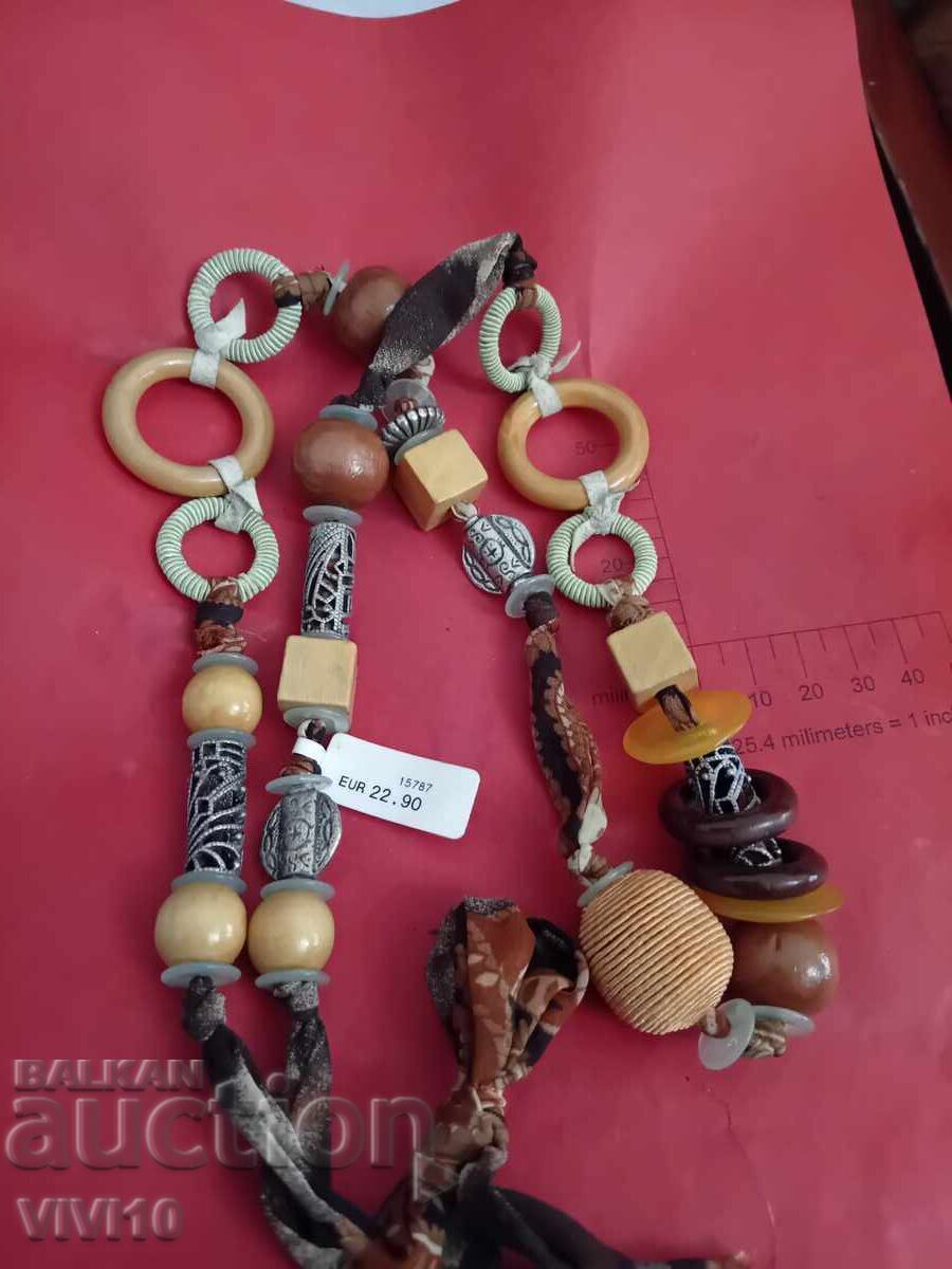 Antique necklace made of natural materials Antique necklace made of natural materials