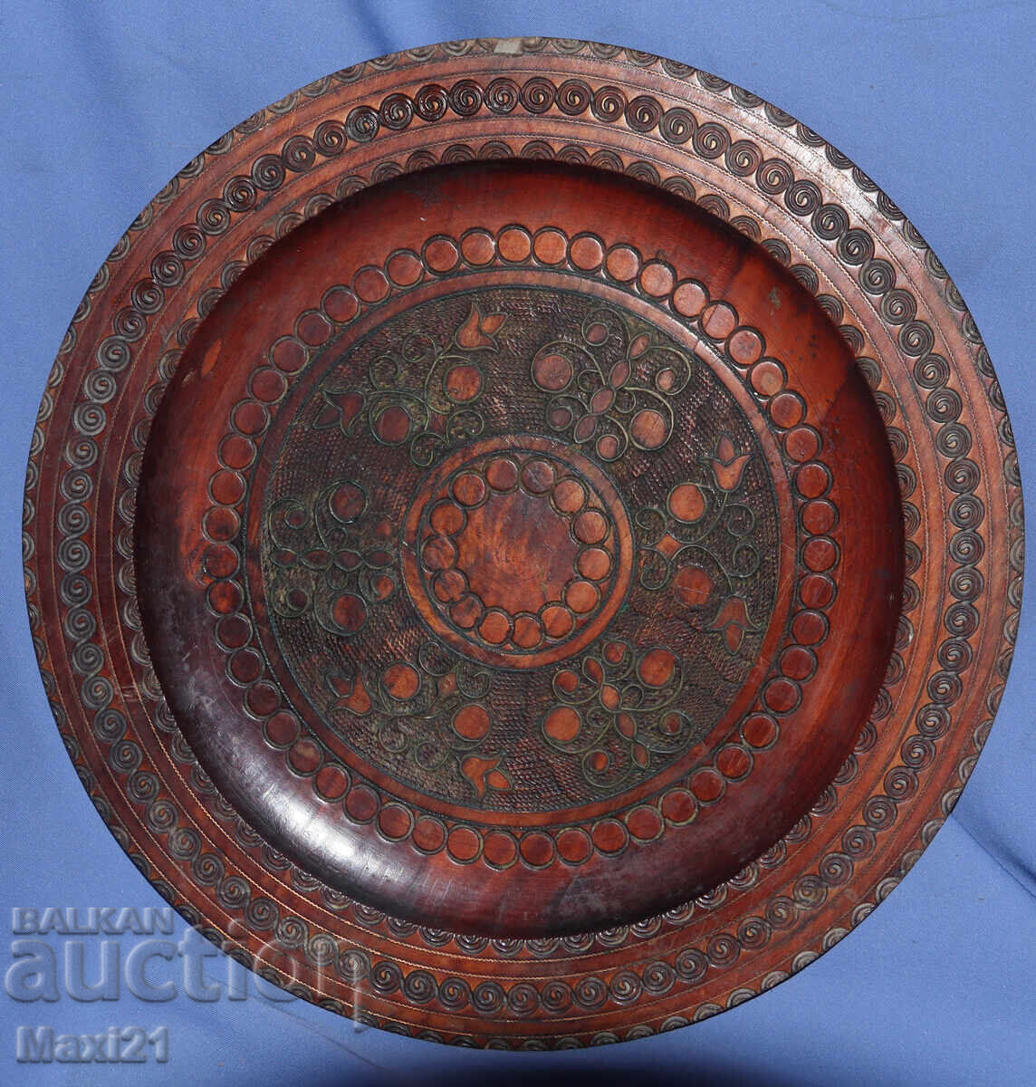 Δημοπρασία Διακοσμητικό μεγάλο χειροποίητο ξυλόγλυπτο χάλκινο ορείχαλκο