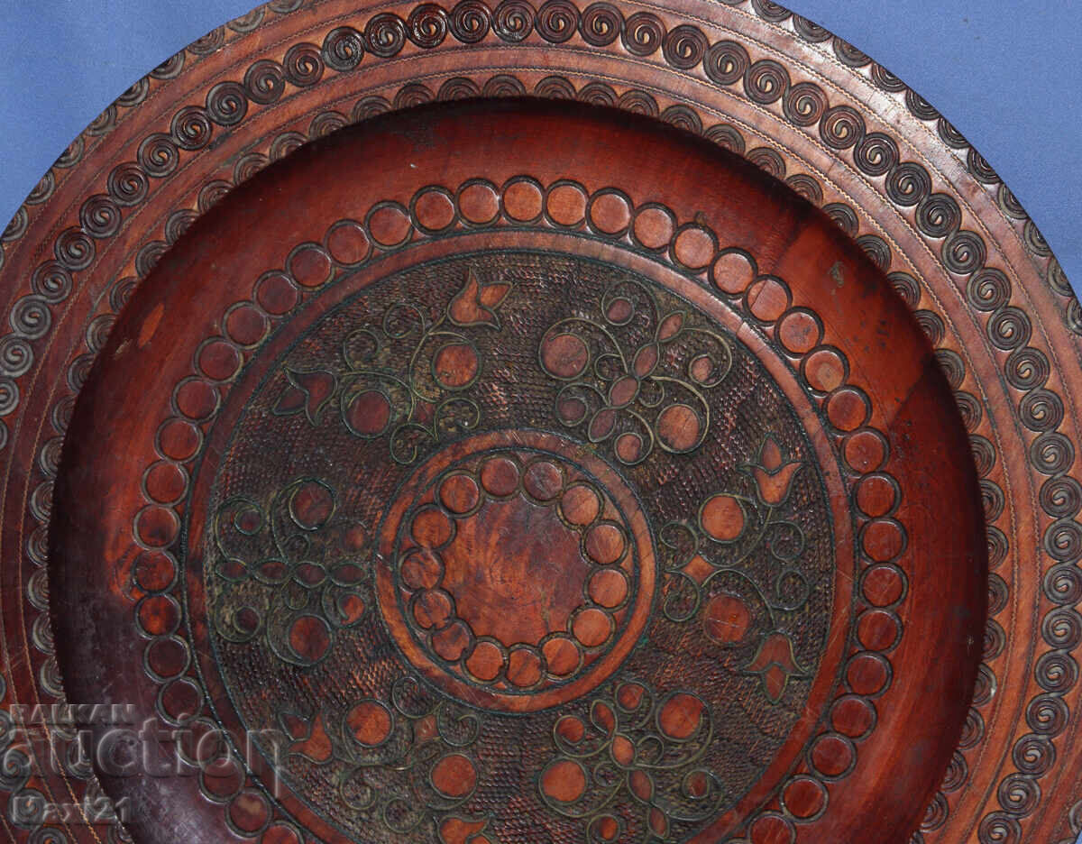 Διακοσμητικό μεγάλο χειροποίητο ξυλόγλυπτο χάλκινο ορείχαλκο - 5