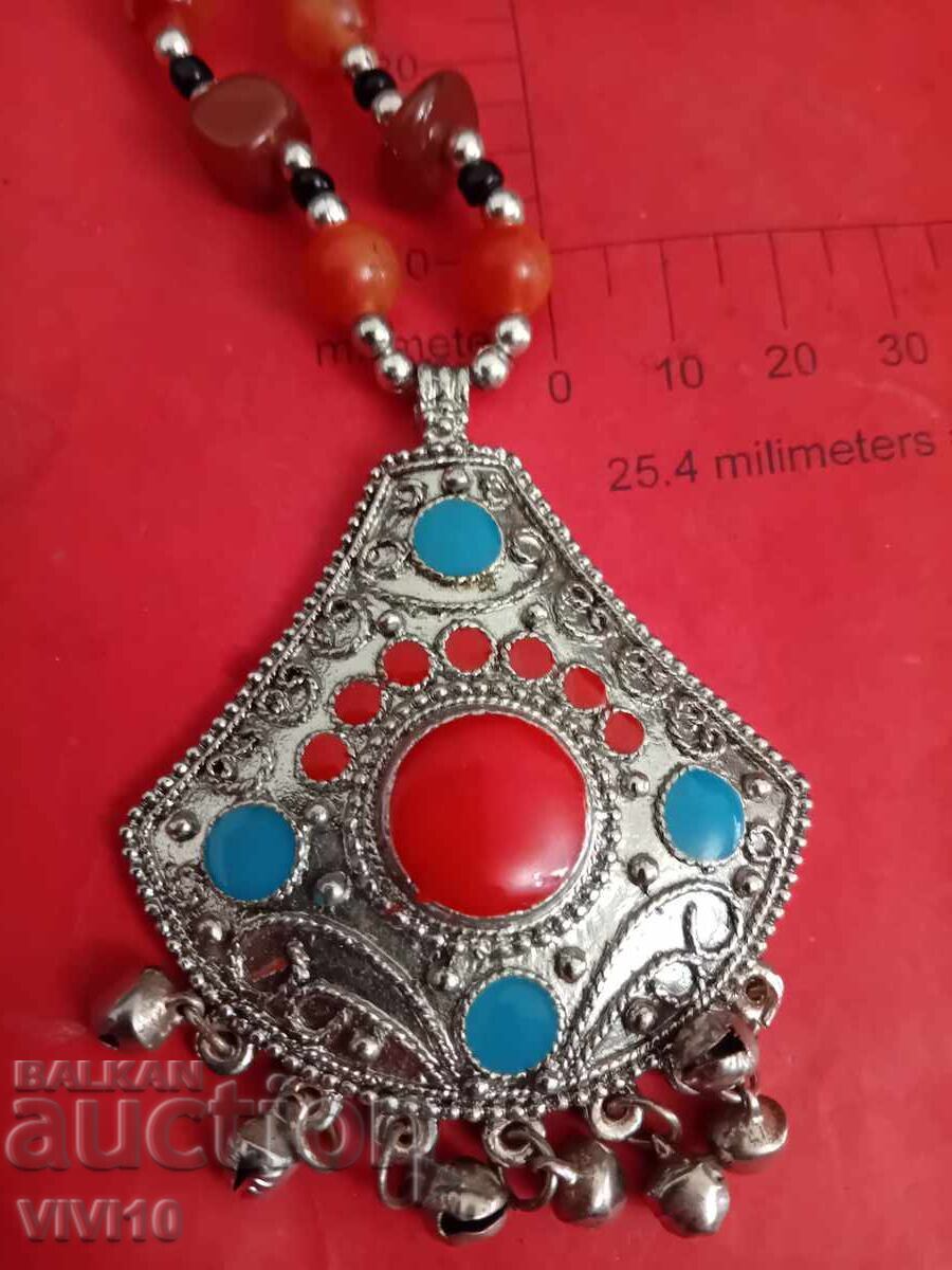 Antique necklace with enamel and stones with price 70.00 BGN | € 35.79