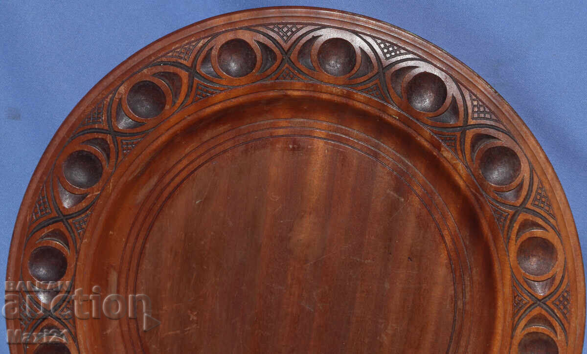 Παράδοση Διακοσμητικό πιάτο χειροποίητο ξυλόγλυπτο