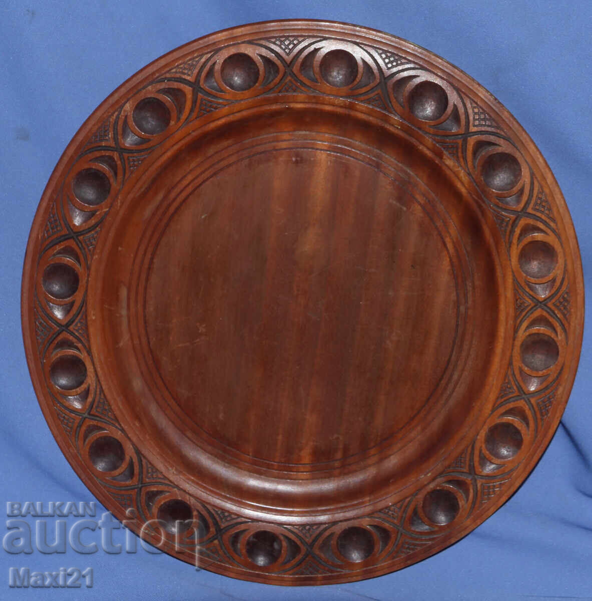 Διακοσμητικό πιάτο χειροποίητο ξυλόγλυπτο