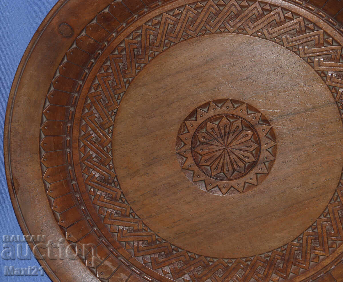 Διακοσμητικό πιάτο χειροποίητο ξυλόγλυπτο - 5