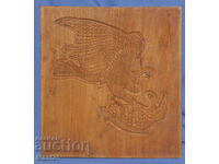 Lucrătură manuală sculptură în lemn, decorațiune de perete, captură