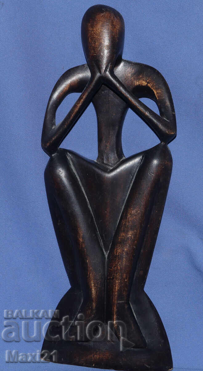 Χειροποίητη ξυλόγλυπτη γλυπτική στυλιζαρισμένη φιγούρα