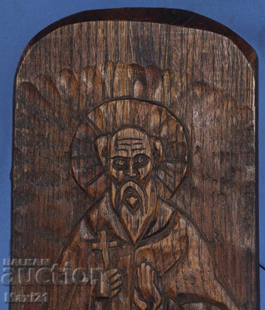 Доставка на Ръчно резбована дървена икона Св. Николай Чудотворец Доставка на Ръчно резбована дървена икона Св. Николай Чудотворец