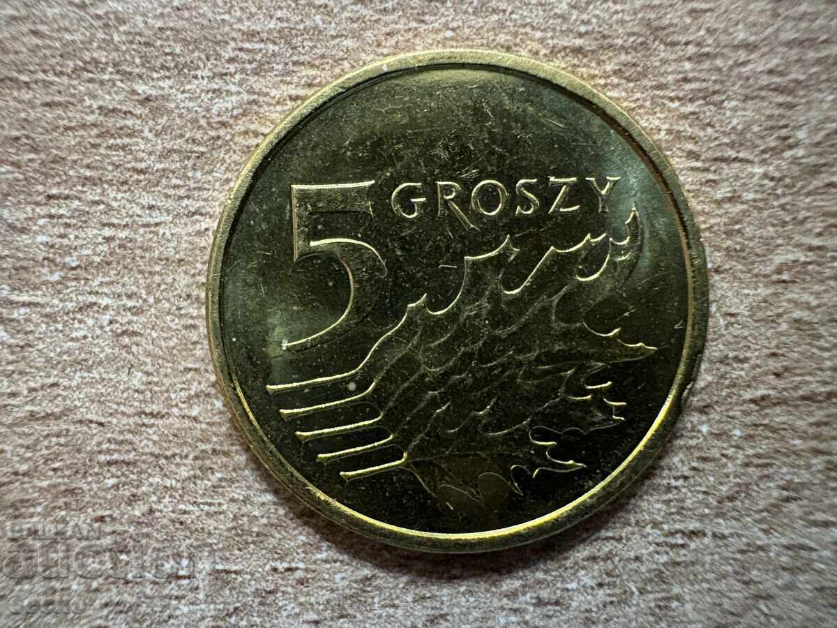 Polonia - 5 groși (2019) Polonia - 5 groși (2019)