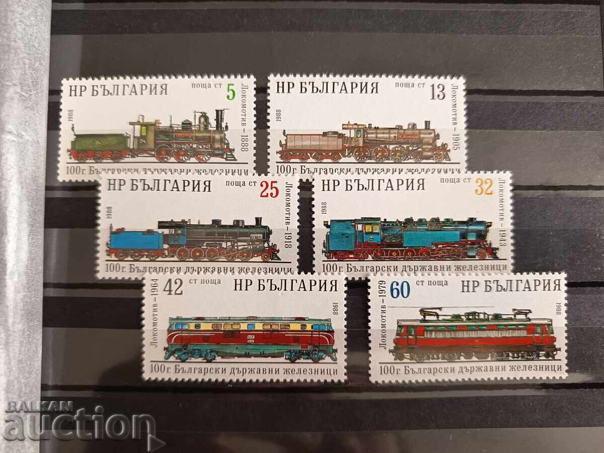 Bulgaria "100 years of BDZ" 1988, No. 3659/64 series Bulgaria "100 years of BDZ" 1988, No. 3659/64 series