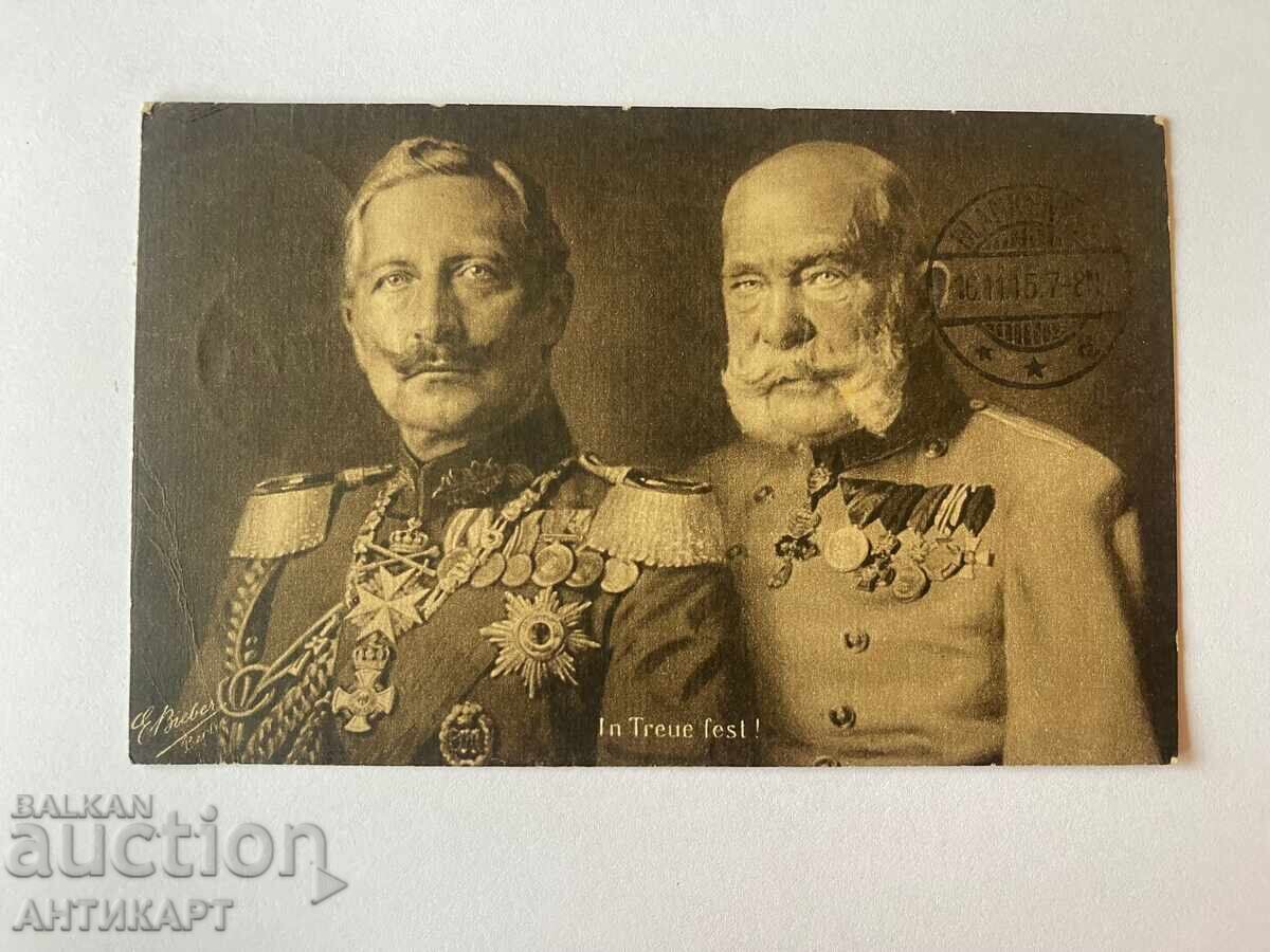 Postcard Germany Austria Kaiser Wilhelm and Franz Joseph WWI Postcard Germany Austria Kaiser Wilhelm and Franz Joseph WWI