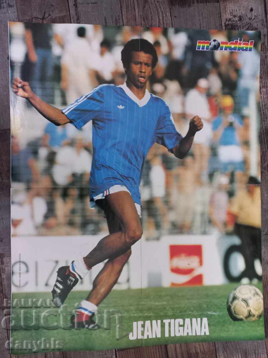 Fotbal - Poster revistă Mondial - Saint-Étienne / Tigana cu preț € 6.00 | 11.74 BGN