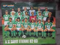Fotbal - Poster revistă Mondial - Saint-Étienne / Tigana
