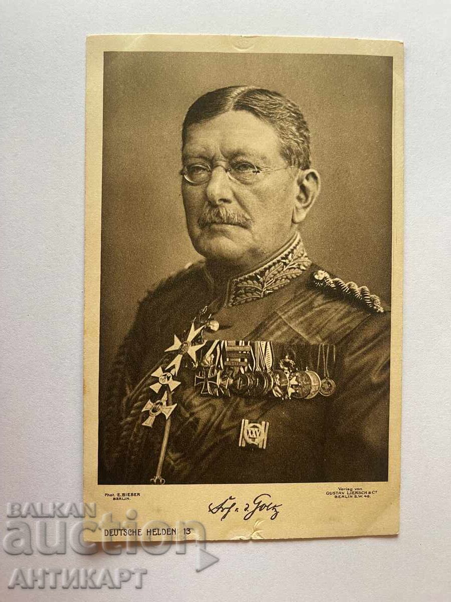 Postcard Germany General Goltz with orders von Goltz WWI