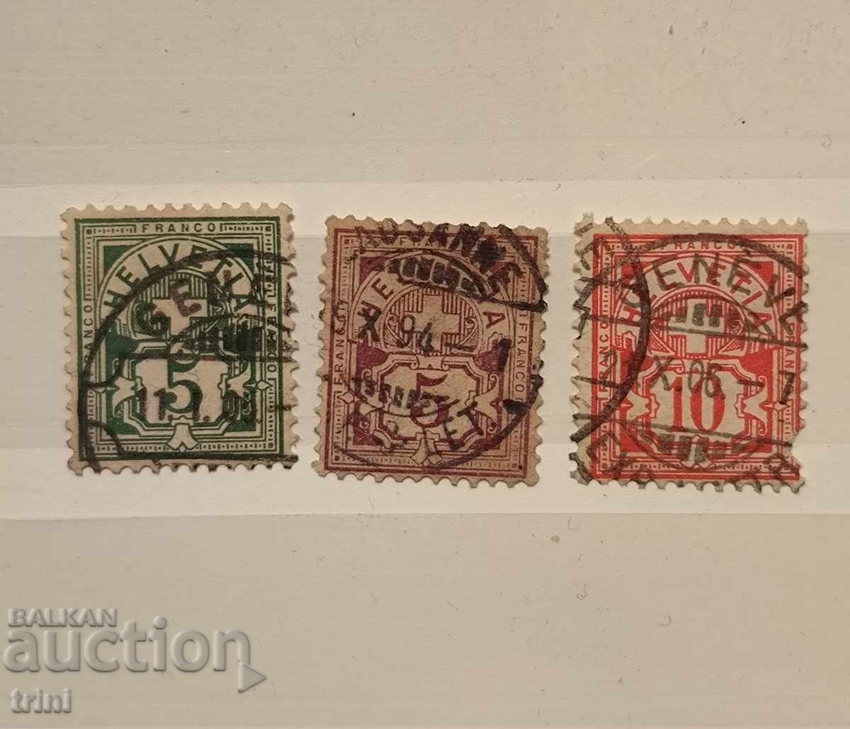 Ελβετία 1882 - Σταυρός και ασπίδα