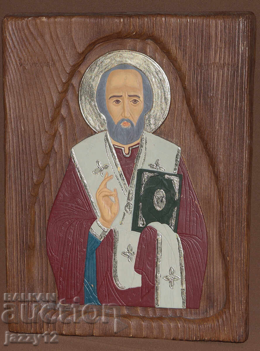Relief Icon St. Nicholas the Wonderworker Relief Icon St. Nicholas the Wonderworker
