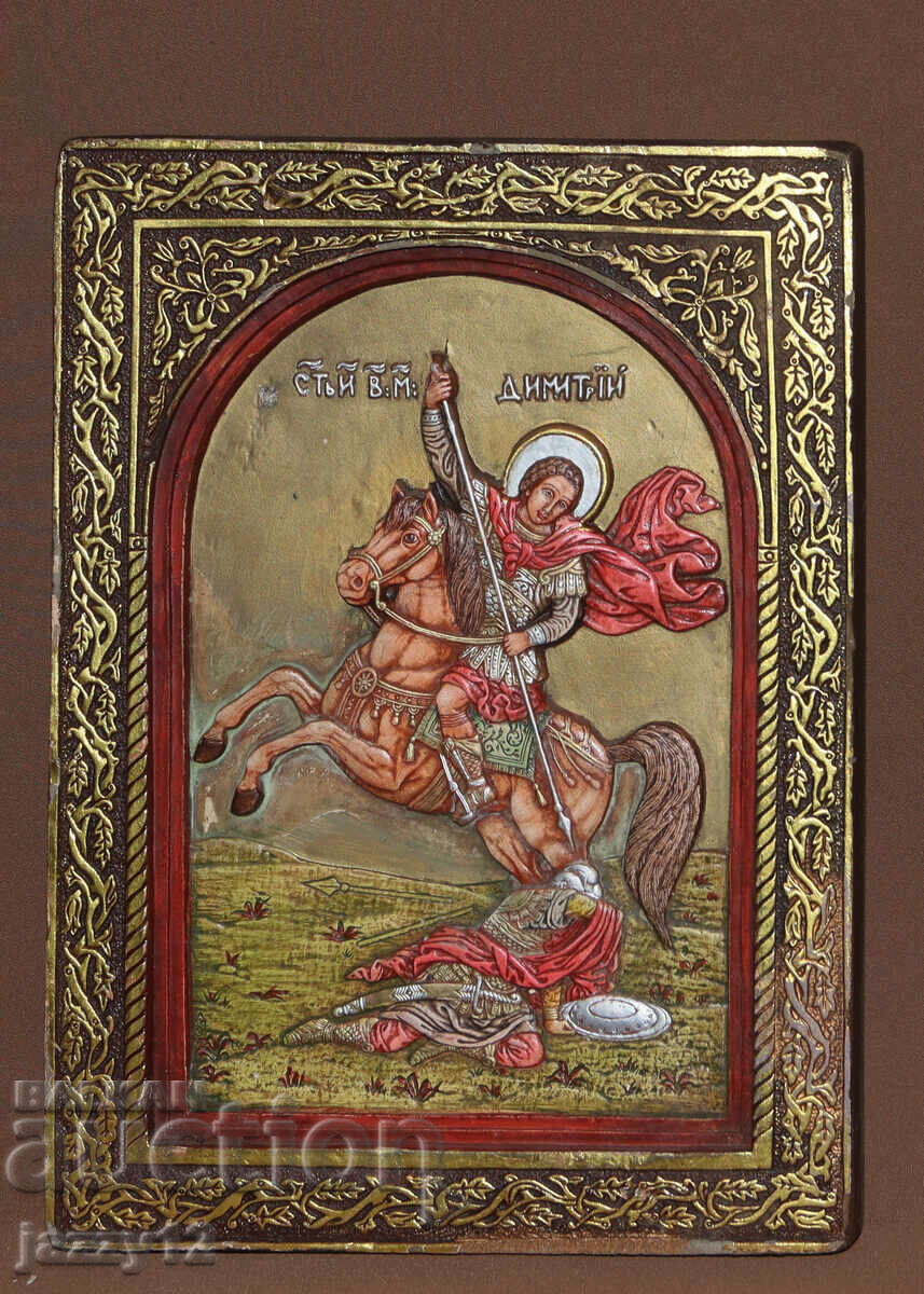 Relief Icon of Saint Demetrius with price 100.00 BGN | € 51.13