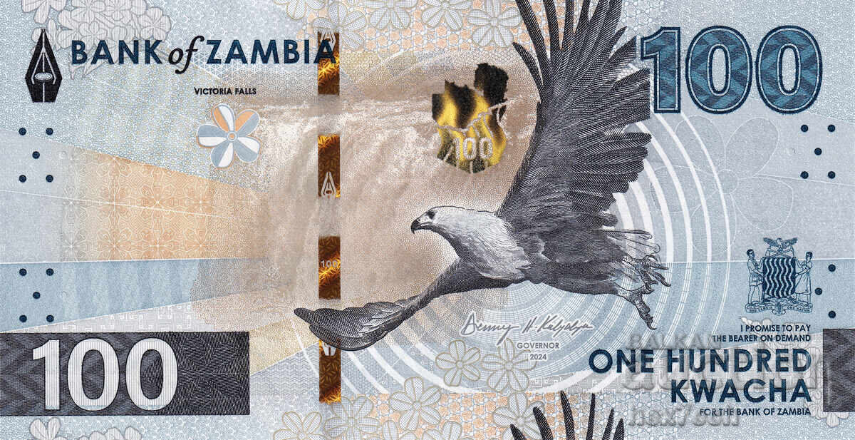 ❤️ ⭐ Zambia 2024 100 Kwacha UNC new ⭐ ❤️ with price 25.99 BGN | € 13.29