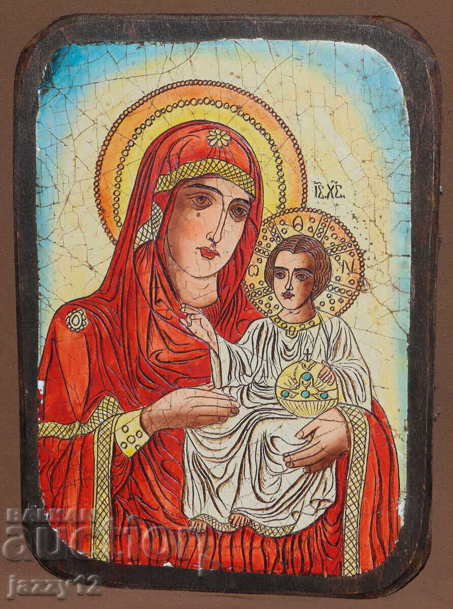 Orthodox Icon on Wood, Theotokos with the Child with price 90.00 BGN | € 46.02 Orthodox Icon on Wood, Theotokos with the Child with price 90.00 BGN | € 46.02