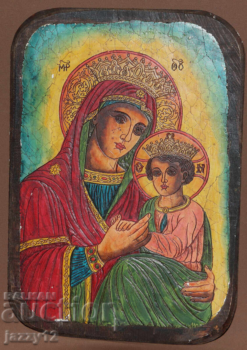 Orthodox Icon on Wood, Theotokos with the Child with price 90.00 BGN | € 46.02 Orthodox Icon on Wood, Theotokos with the Child with price 90.00 BGN | € 46.02