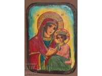 Orthodox Icon on Wood, Theotokos with the Child
