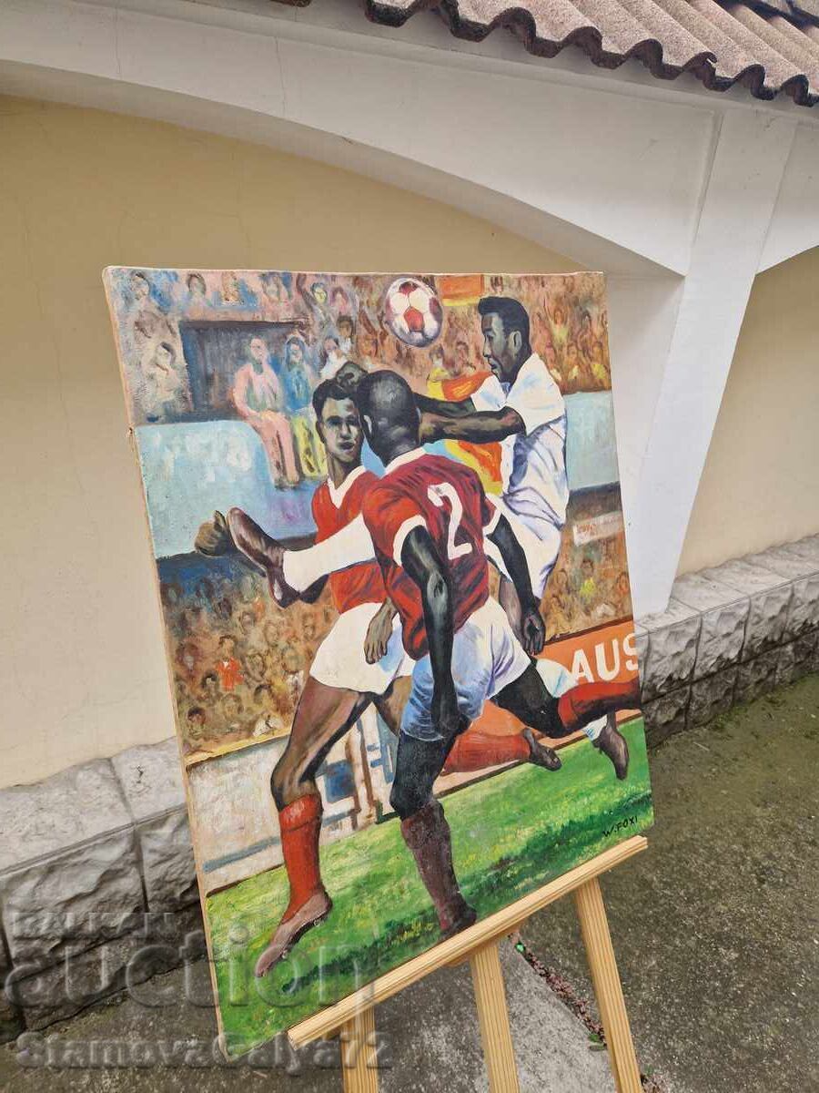 Delivery of Great antique oil on canvas painting Delivery of Great antique oil on canvas painting