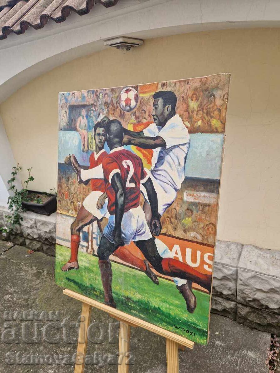 Excelent pictură antică în ulei pe pânză - 5 Excelent pictură antică în ulei pe pânză - 5