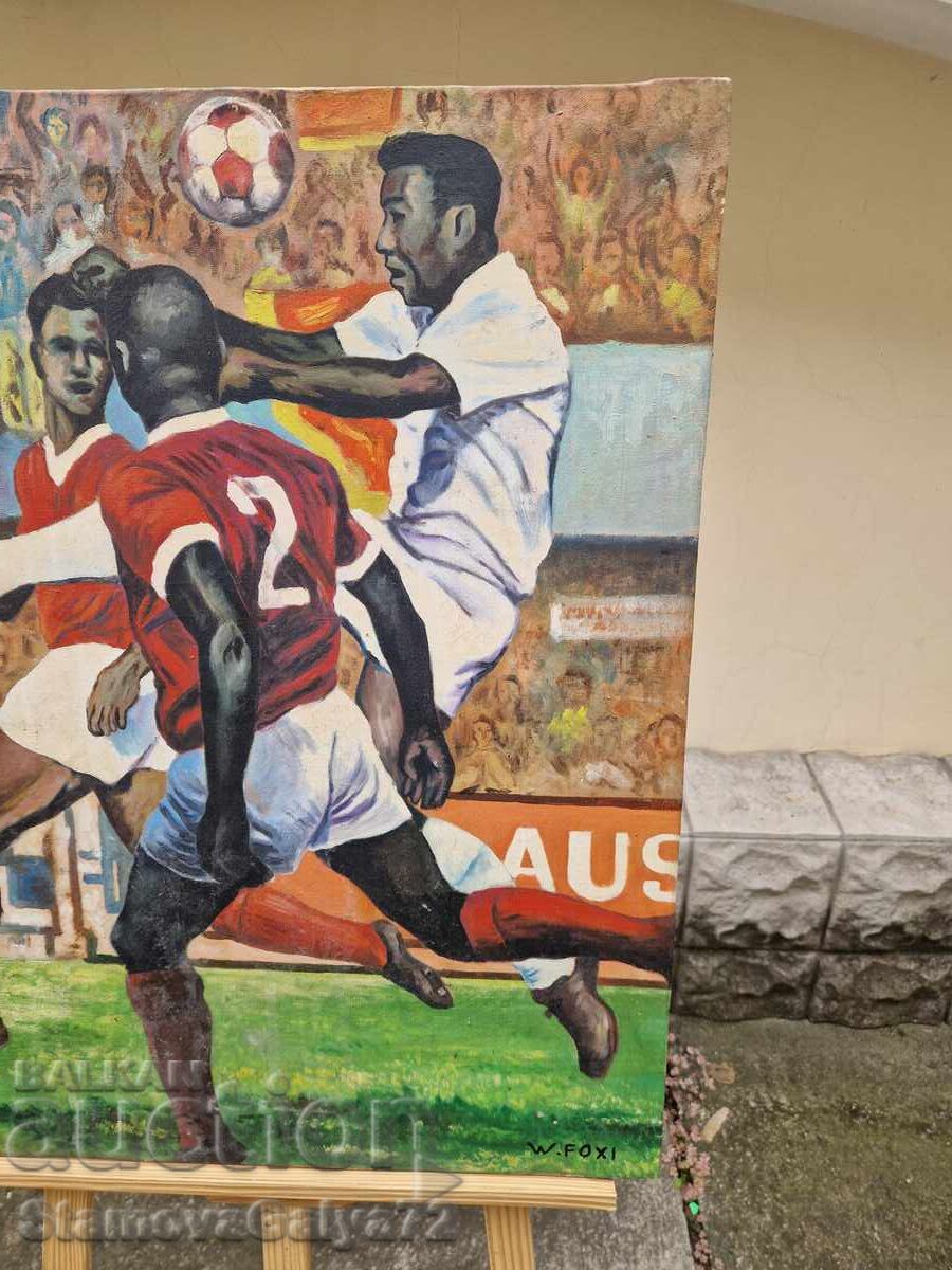 Excelent pictură antică în ulei pe pânză - 6 Excelent pictură antică în ulei pe pânză - 6