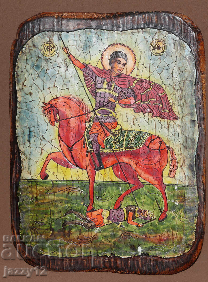 Православна икона на дърво Свети Димитър