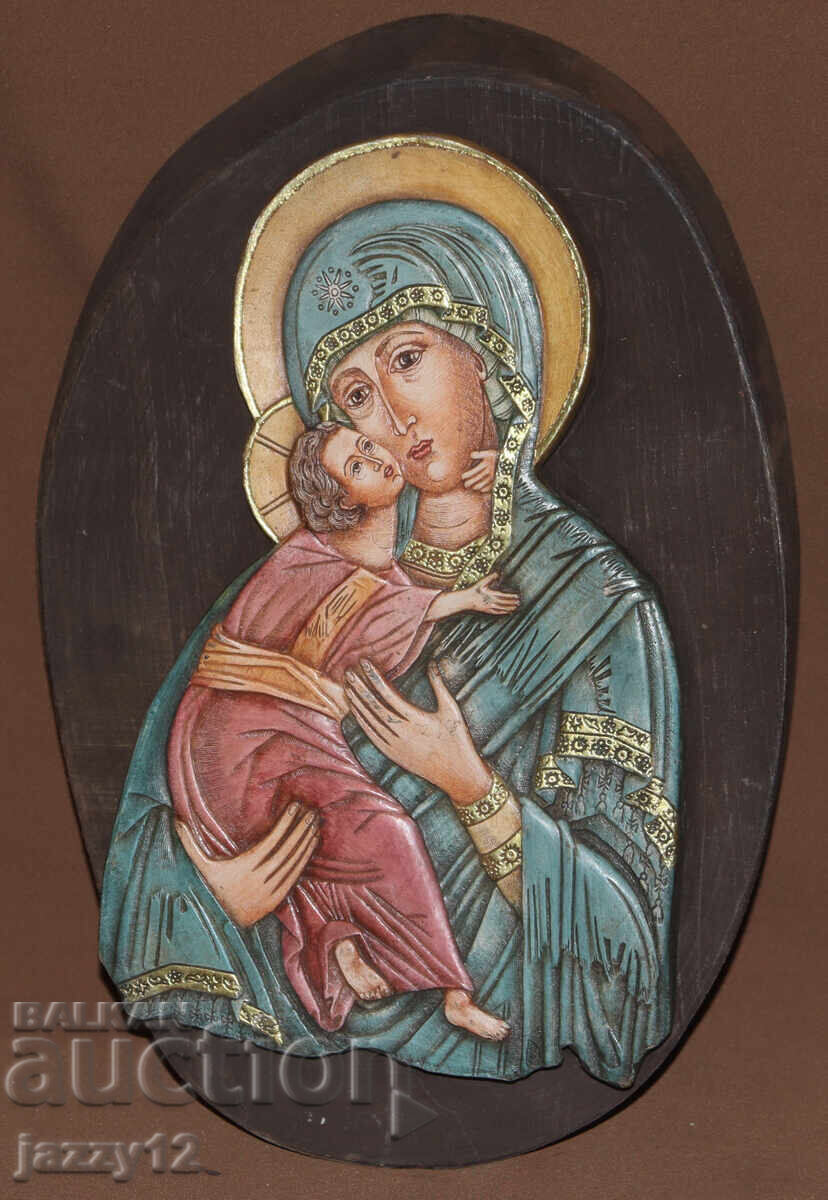 Relief Icon of the Virgin and Child with price 100.00 BGN | € 51.13