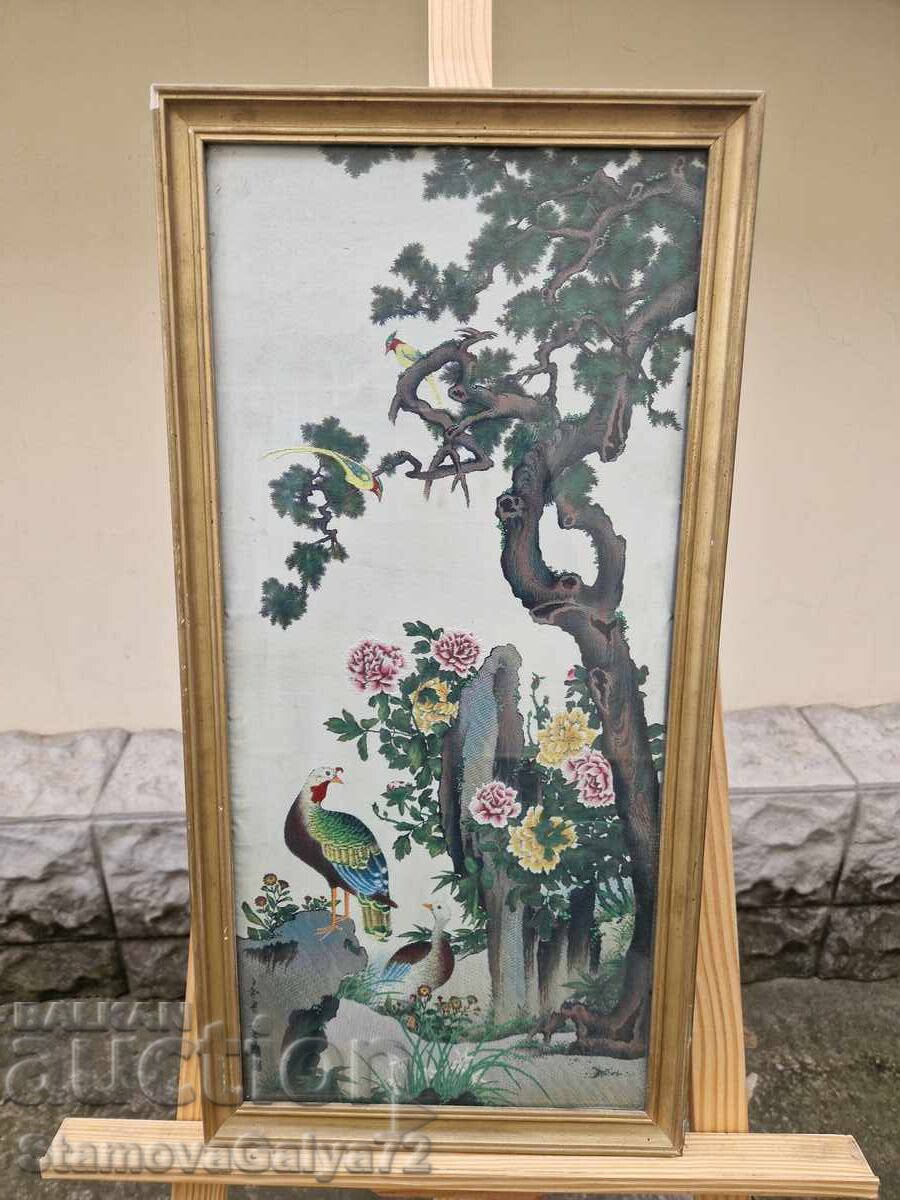 Minunată pictură antică chineză pe mătase cu preț 144.00 BGN | € 73.63