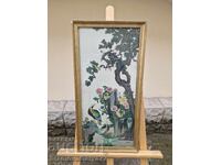 Прекрасна антикварна китайска картина коприна