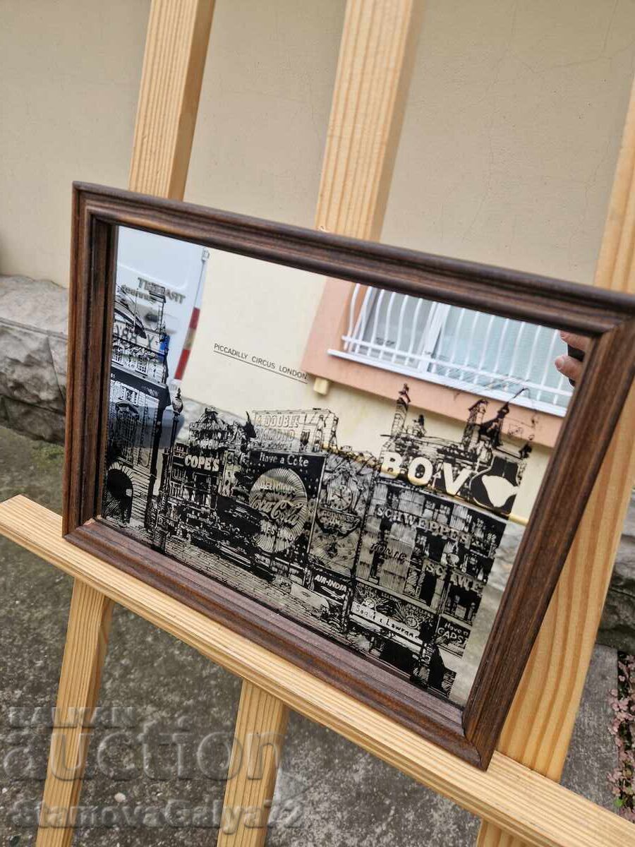 Oglindă publicitară de colecție antică superbă - 7 Oglindă publicitară de colecție antică superbă - 7