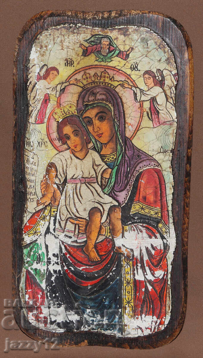 Orthodox Icon on Wood, Theotokos with the Child with price 50.00 BGN | € 25.56