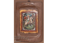 Icoană în relief Sfântul Gheorghe ucide balaurul