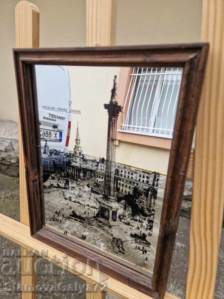 Livrarea Oglindă publicitară de colecție antică superbă Livrarea Oglindă publicitară de colecție antică superbă