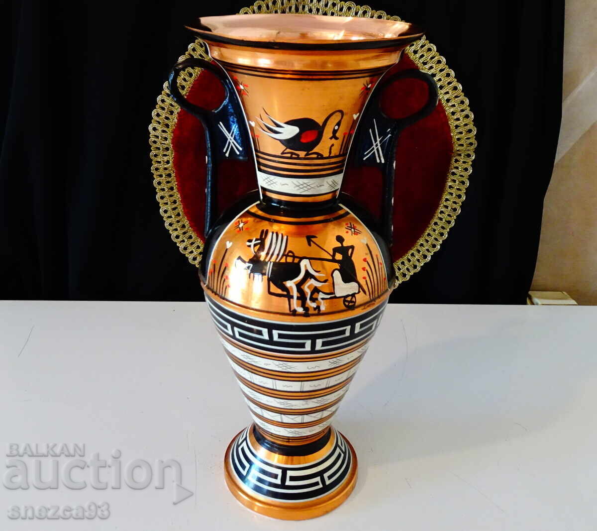 Медна кана,ваза,амфора,чиста червена мед 2.5 л. Медна кана,ваза,амфора,чиста червена мед 2.5 л.