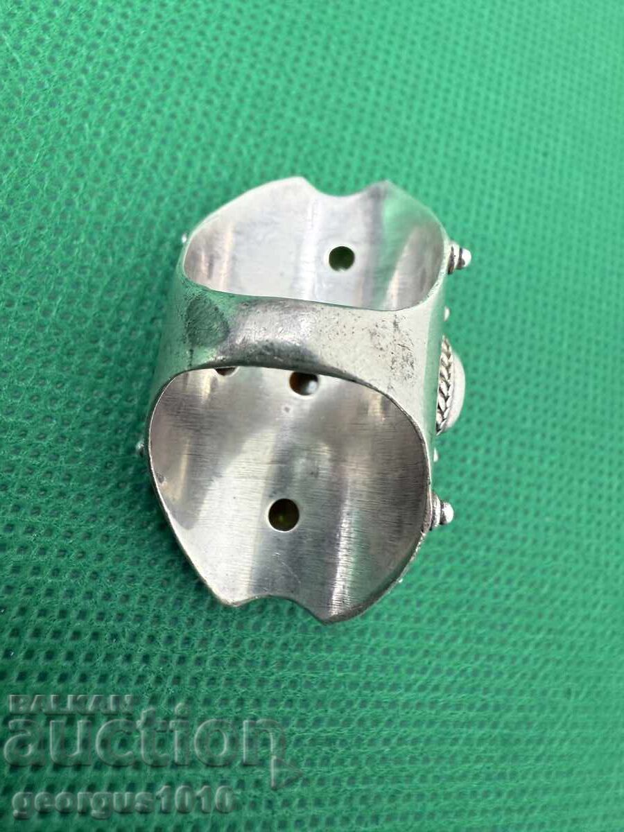 Silver ring with opals №7464 - 6