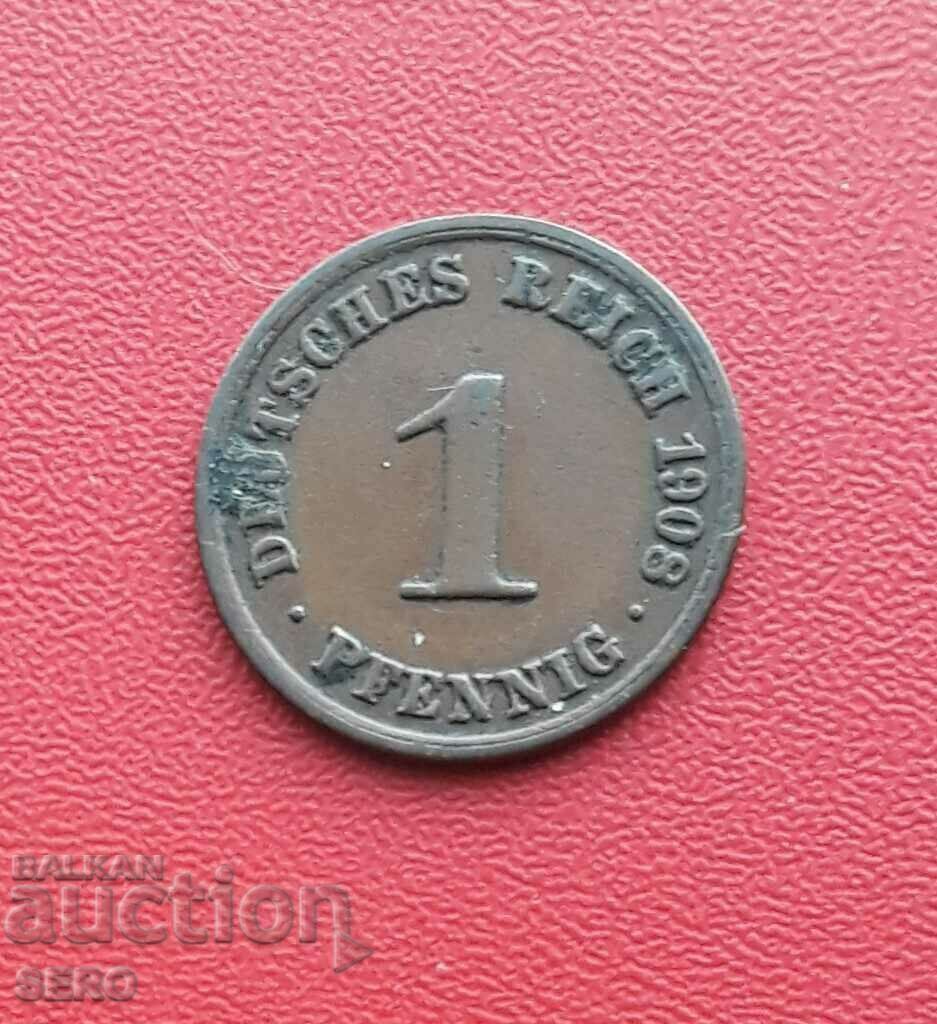 Γερμανία-1 pfennig 1908 A-Berlin Γερμανία-1 pfennig 1908 A-Berlin