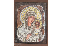 Orthodox Icon on Wood, Theotokos with the Child