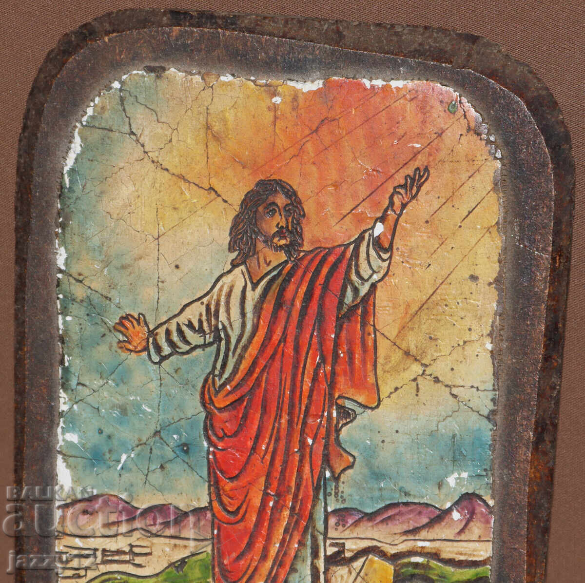 Auction  Orthodox Icon on Wood Jesus Christ