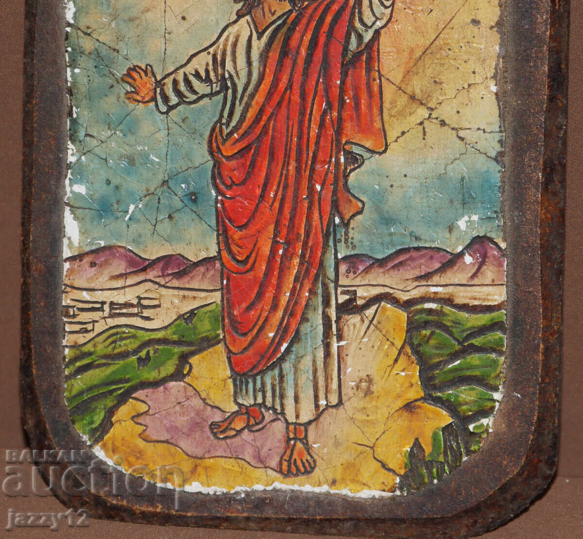 Delivery of Orthodox Icon on Wood Jesus Christ