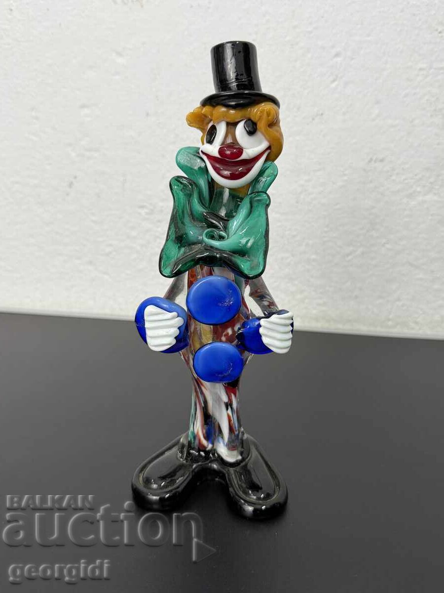 Χειροποίητος γυάλινος κλόουν Murano. №7461