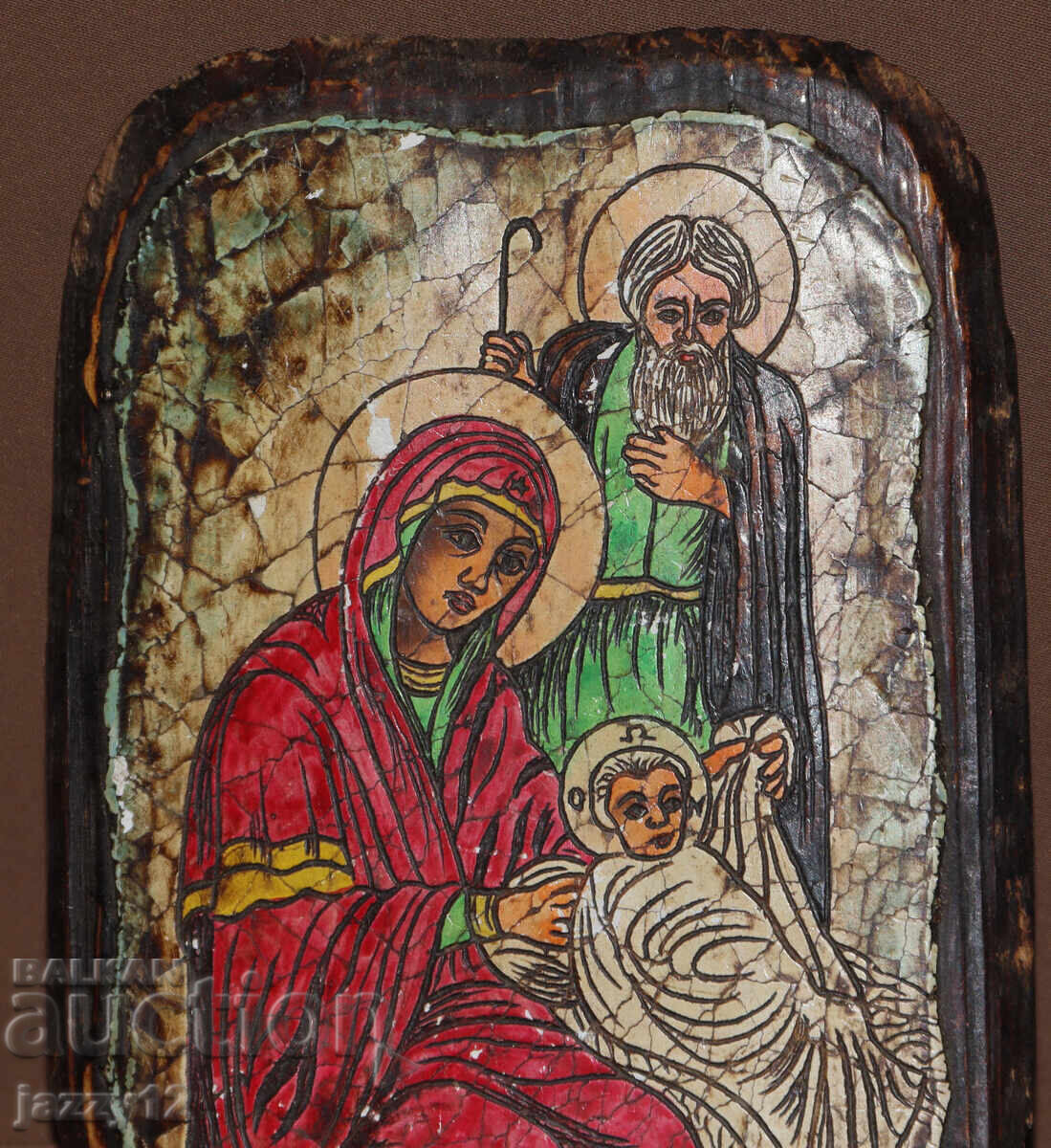 Православна икона на дърво Рождество Христово с цена 60.00 лв. | € 30.68 Православна икона на дърво Рождество Христово с цена 60.00 лв. | € 30.68