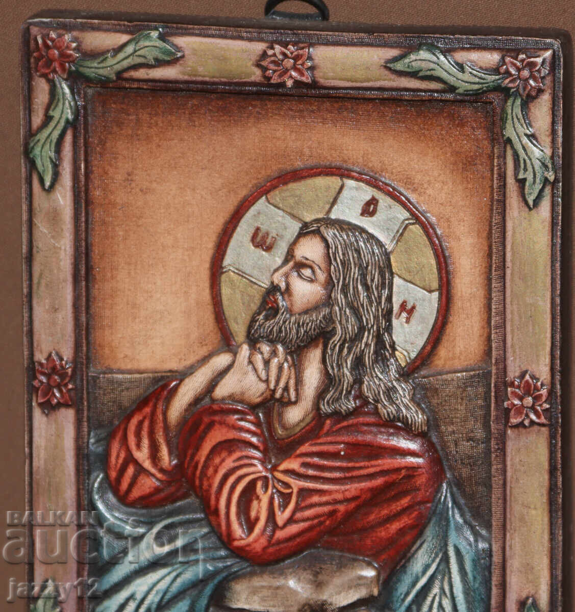 Licitație Icoană în relief Iisus Hristos