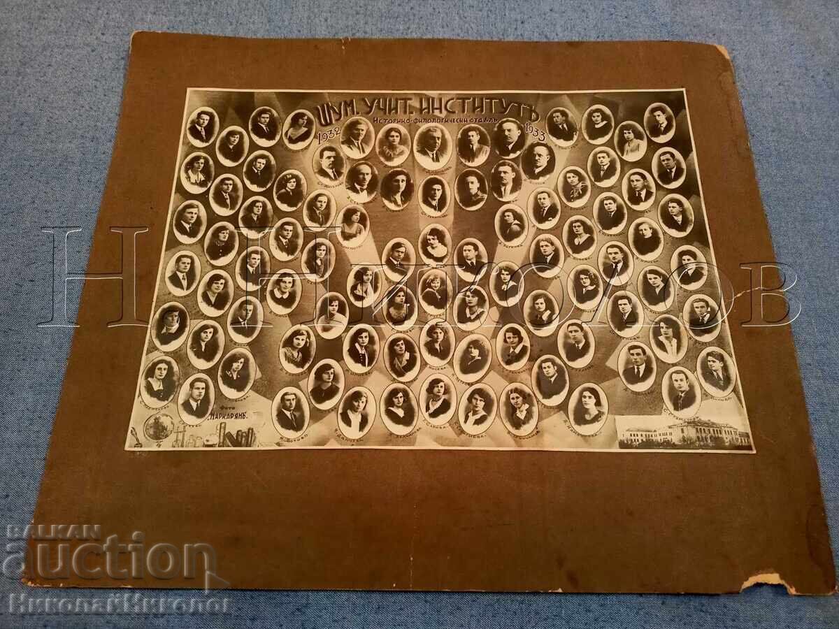 1932 FOTOGRAFIE VECHE MARE CARTON ȘUMEN INSTITUTUL PROFESORAL E50 1932 FOTOGRAFIE VECHE MARE CARTON ȘUMEN INSTITUTUL PROFESORAL E50