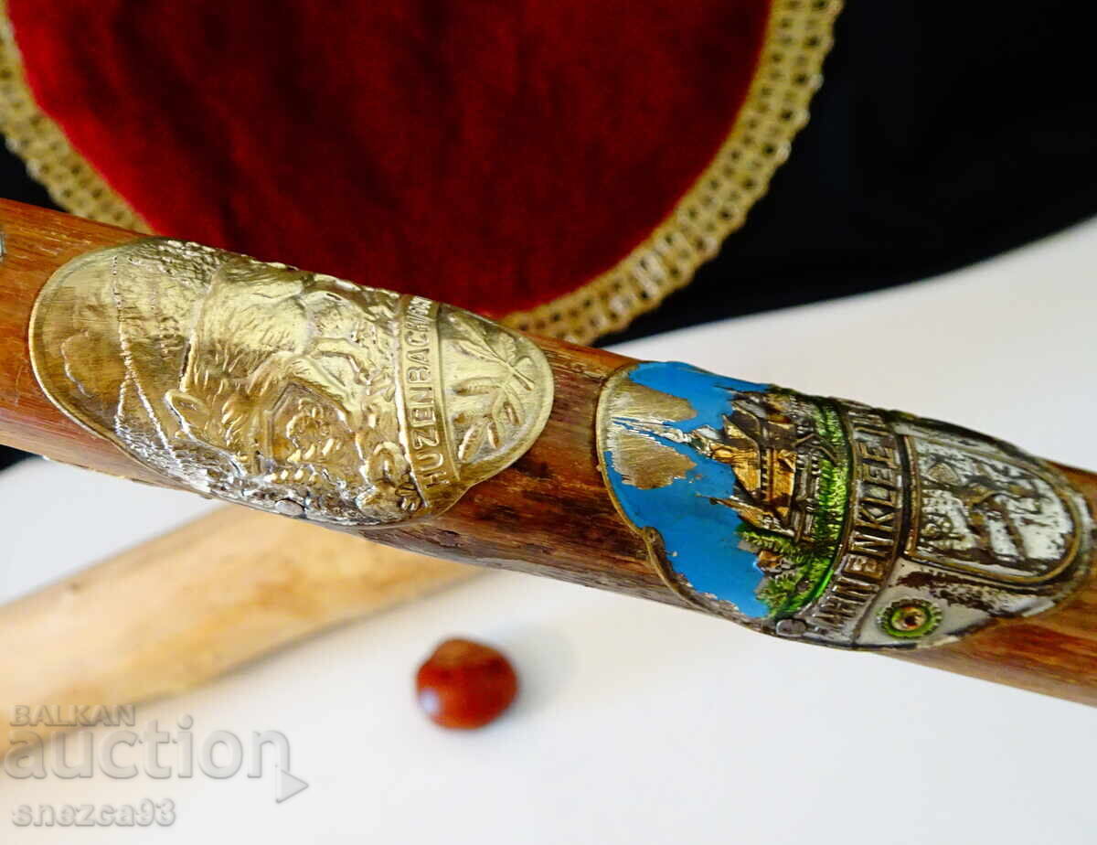 Доставка на Тиролски бастун 21 значки,Елен,Овен,Глиган,Елен с Кръст.