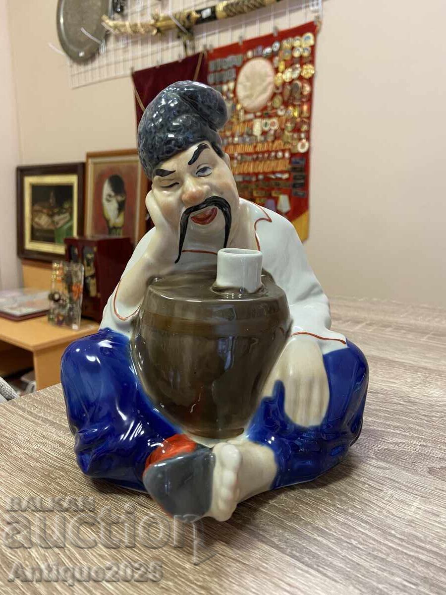 Porcelain carafe "Cossack with a barrel"