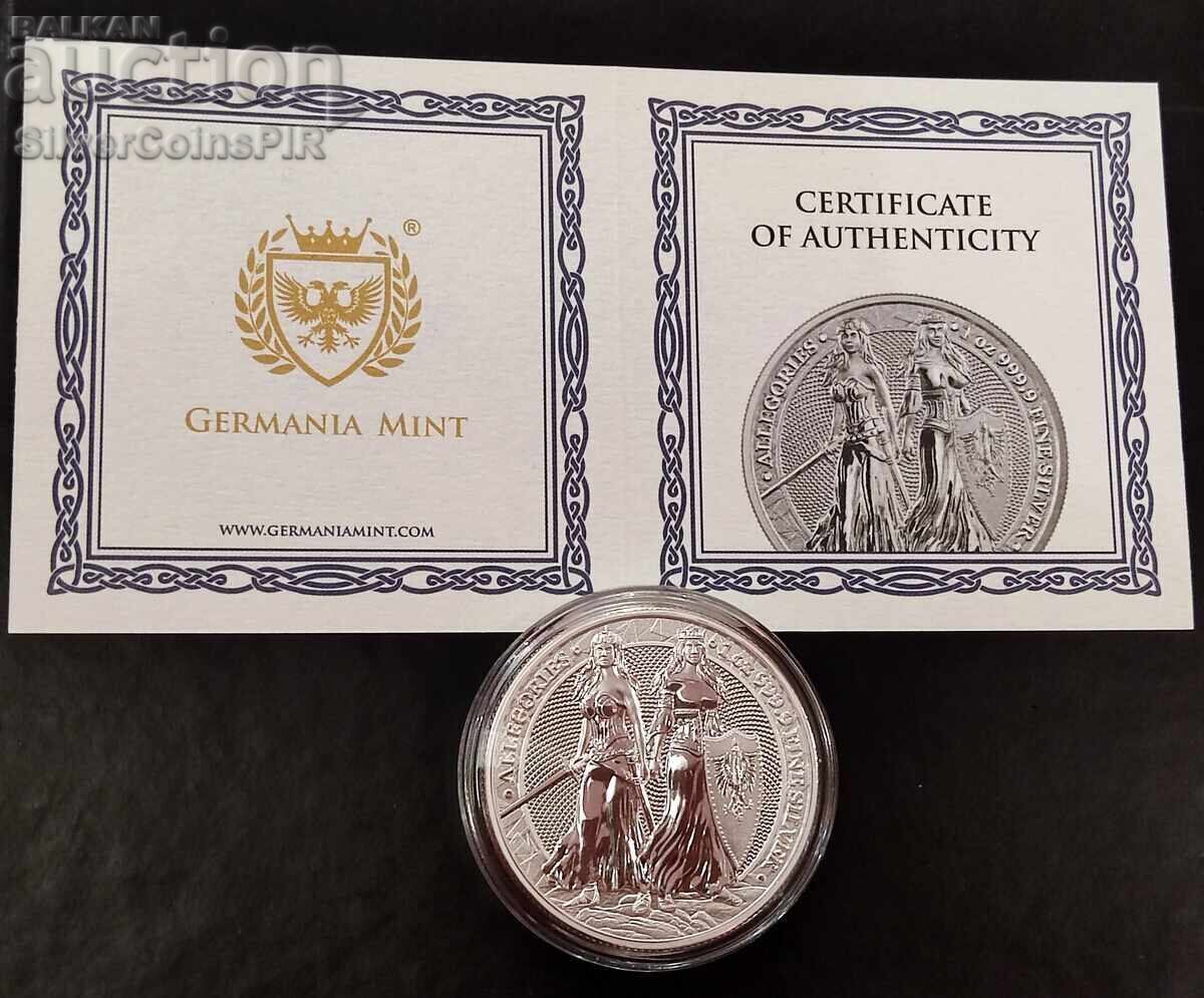 Auction Silver 5 Mark Germany and Poland 2022 Germania mint Auction Silver 5 Mark Germany and Poland 2022 Germania mint