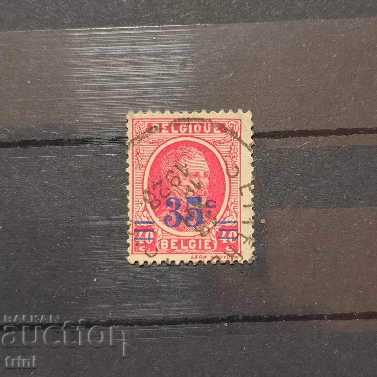 Белгия 1927 г. Крал Алберт надпечатка Белгия 1927 г. Крал Алберт надпечатка