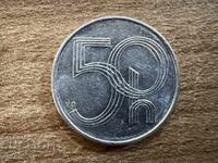 Cehia - 50 haleri (1993) - MD 'b' (b cu coroană) - Jablonec