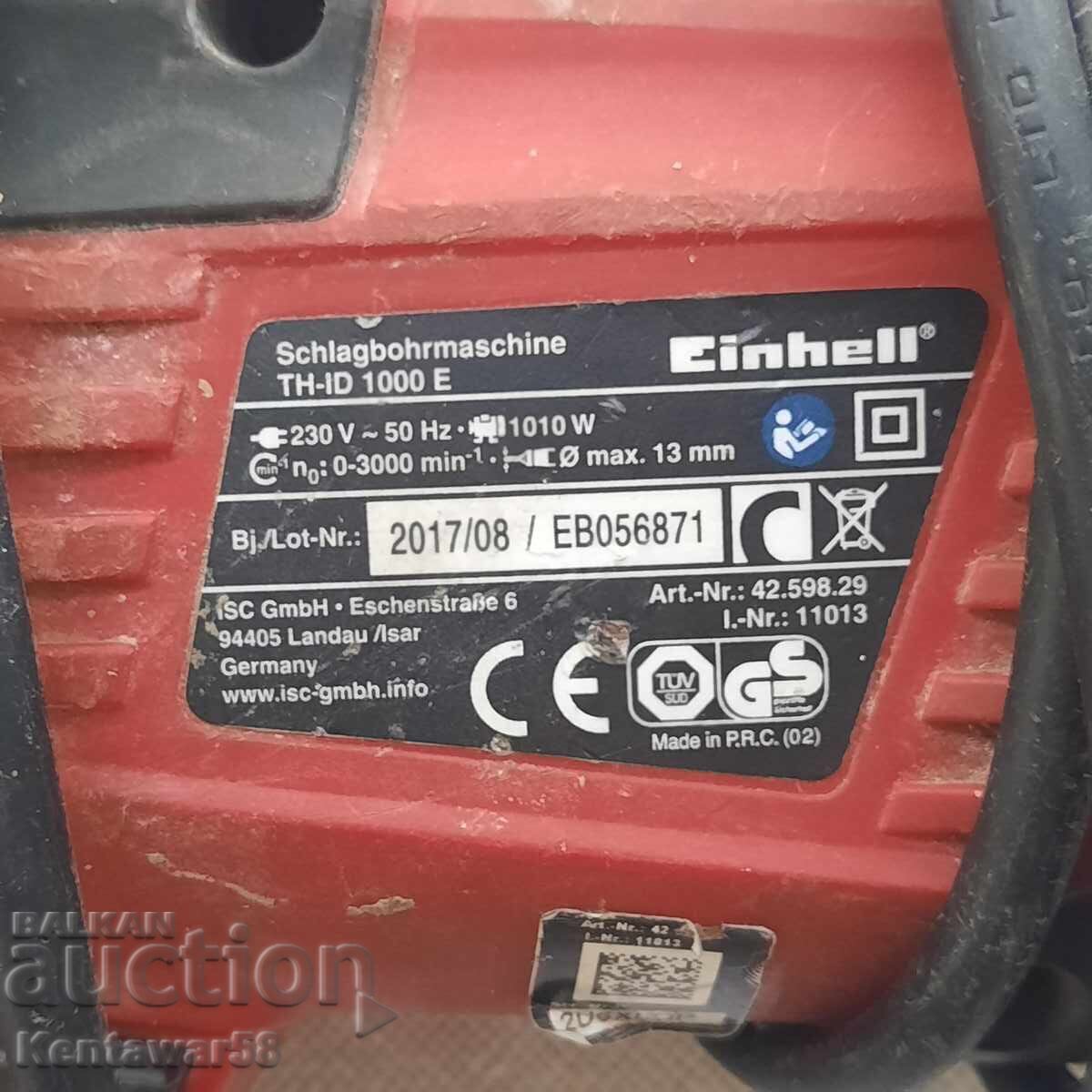 Ударна бормашина Einhell TH-1D 1000 E с цена 12.00 лв. | € 6.14